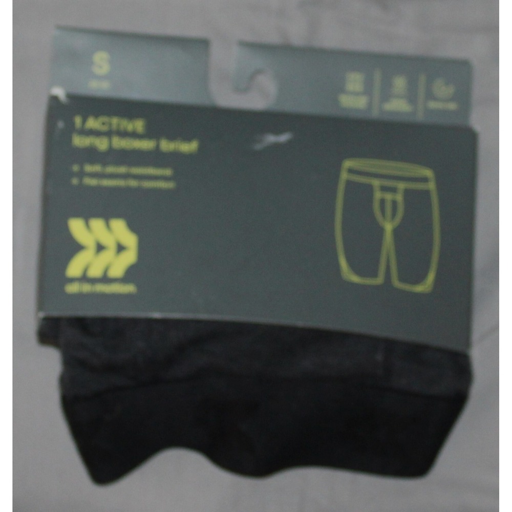 All in Motion 1 PAIR Mesh Panel BOXER BRIEFs size S Black